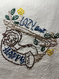 Millie's Tea Towels, Hand Embroidered: Slow Sloths (7 to choose from)