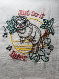 Millie's Tea Towels, Hand Embroidered: Slow Sloths (7 to choose from)