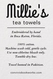 Millie's Tea Towels, Hand Embroidered: Slow Sloths (7 to choose from)