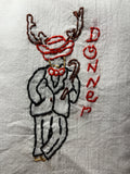 Millie's Tea Towels, Hand Embroidered: Reindeer Games Collection (9 to choose from)