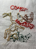 Millie's Tea Towels, Hand Embroidered: Reindeer Games Collection (9 to choose from)