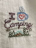 Millie's Tea Towels, Hand Embroidered: Gone Camping Collection (9 to choose from)