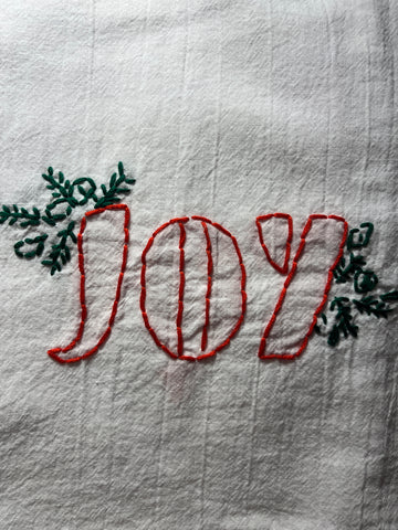 Millie's Tea Towels, Hand Embroidered: Christmas Bliss Collection (8 to choose from)
