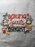 Millie's Tea Towels, Hand Embroidered: Christmas Bliss Collection (8 to choose from)