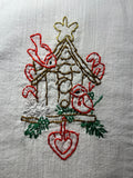 Millie's Tea Towels, Hand Embroidered: Christmas on the Farm Collection (5 to choose from)
