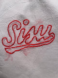 Millie's Tea Towels, Hand Embroidered: Sisu in Script
