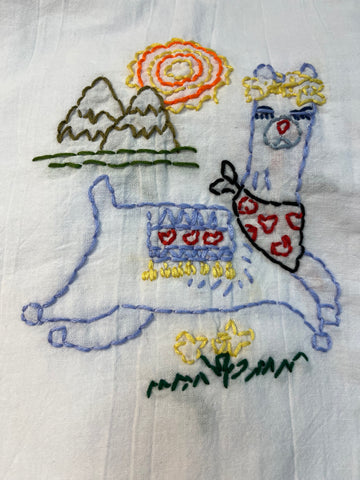 Millie's Tea Towels, Hand Embroidered: Llama Drama Collection (10 to choose from)