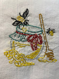 Millie's Tea Towels, Hand Embroidered: Buzzin' Bees (7 to choose from)