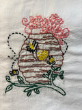 Millie's Tea Towels, Hand Embroidered: Buzzin' Bees (7 to choose from)