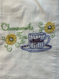 Millie's Tea Towels, Hand Embroidered: Tea Time (7 to choose from)