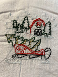 Millie's Tea Towels, Hand Embroidered: Christmas on the Farm Collection (5 to choose from)