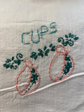 Millie's Tea Towels, Hand Embroidered: In the Cupboard (7 to choose from)