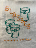 Millie's Tea Towels, Hand Embroidered: In the Cupboard (7 to choose from)