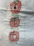 Millie's Tea Towels, Hand Embroidered: Apples Collection (9 to choose from)