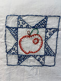 Millie's Tea Towels, Hand Embroidered: Apples Collection (9 to choose from)