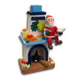German Incense Smoker: Santa at the Fireplace
