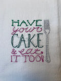 Millie's Tea Towels, Hand Embroidered: Sweet Treats Collection (11 to choose from)