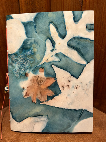 Cyanotype Single Signature Book with Beads