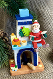 German Incense Smoker: Santa at the Fireplace