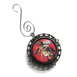 Krampus with Naughty Child Ornament, Handmade in Detroit
