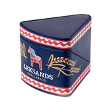 Leksands Triangle Tin Filled with Knäckebröd (Triangle Swedish Baked Rye Crispbread)