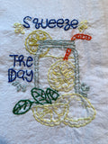 Millie's Tea Towels, Hand Embroidered: Lemons! (10 to choose from)