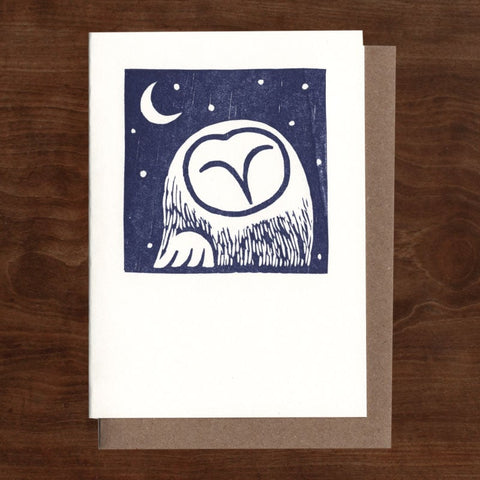 Boxed Letterpress Note Cards: Moon Owl