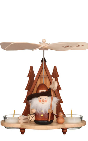 German Christmas Pyramid: Night Watchman & Bird