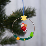 German Christmas Ornament: Santa in Ring