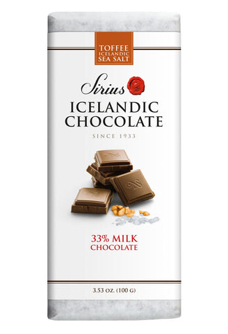 Nói Síríus Milk Chocolate Bar with Toffee & Icelandic Sea Salt, from Iceland