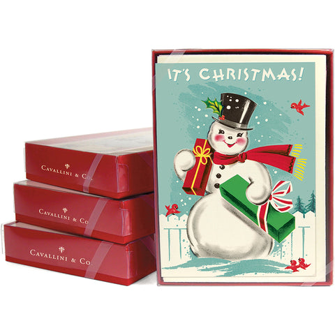 Christmas Boxed Cards with Vintage Snowman