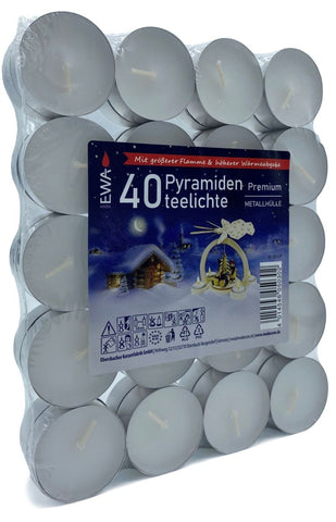 German Tea Light Candles, Package of 40