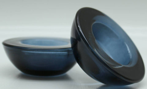 Swedish Glass Tea Light Holder, Blue