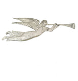 Large Tin Trumpeting Angel Ornament