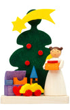 German Christmas Ornament: Angel & Christmas Tree Scenes