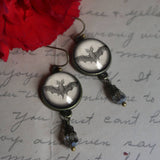 Victorian Bat Earrings, Handmade in Detroit