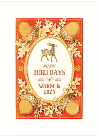 Thanksgiving or Christmas Card : Warm & Cozy Holidays