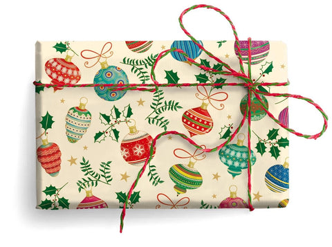 Italian Wrapping Paper: Christmas Ornaments