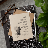 Graduation Card: Set the World on Fire