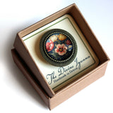 Tulips Glass Cabochon Brooch, Handmade in Detroit