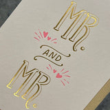 Wedding Card: Mr. and Mr., Letterpress