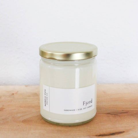 Hand Poured Soy Candle: Fjord, Tin or Jar
