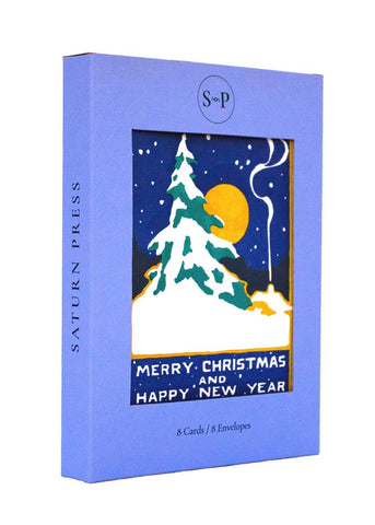 Boxed Cards, Letterpress Printed: Winter Moonlight