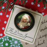 Victorian Santa Brooch, Handmade in Detroit