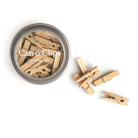 Can o' Mini Wooden Clothespins