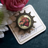 Immaculate Heart of Mary Brooch, Handmade in Detroit