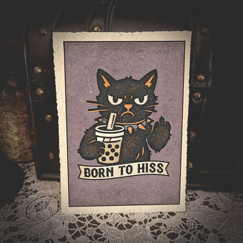 Midnight Conjurer Art Print: Born to Hiss