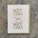 Wedding Card: Mrs. and  Mrs., Letterpress