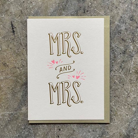 Wedding Card: Mrs. and  Mrs., Letterpress