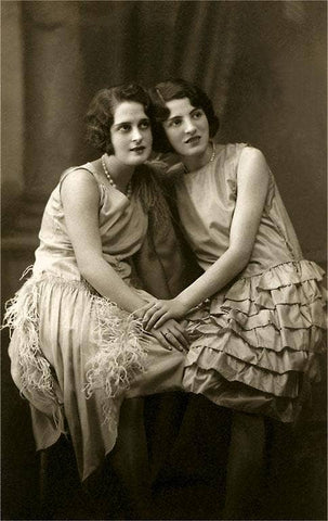 Postcard: Studio Portrait, Two Women